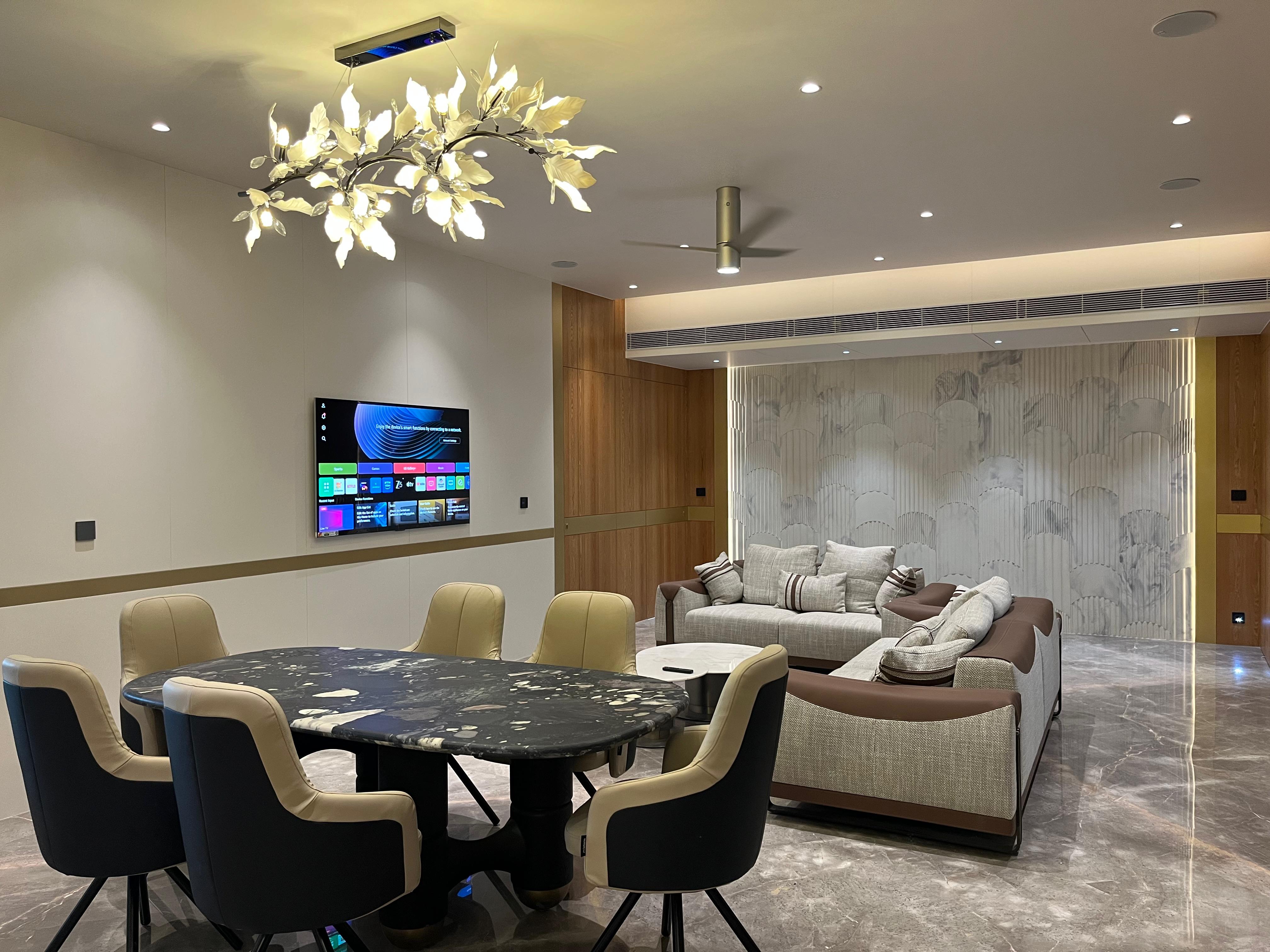 Original integrated home automation living room